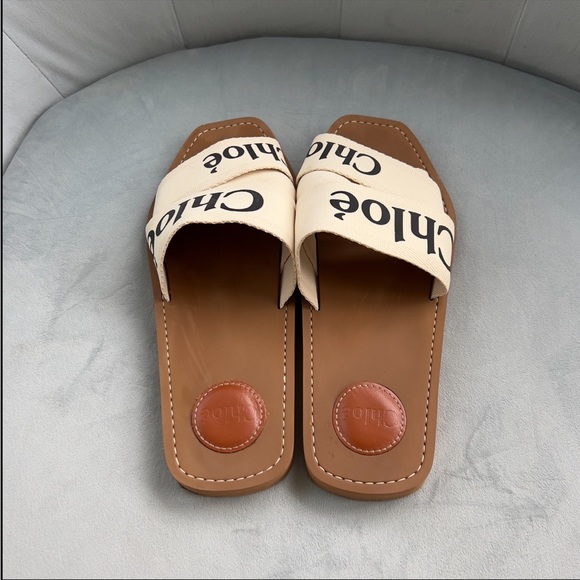 Chloe Woody Logo Slide Sandal - Picture 2 of 3